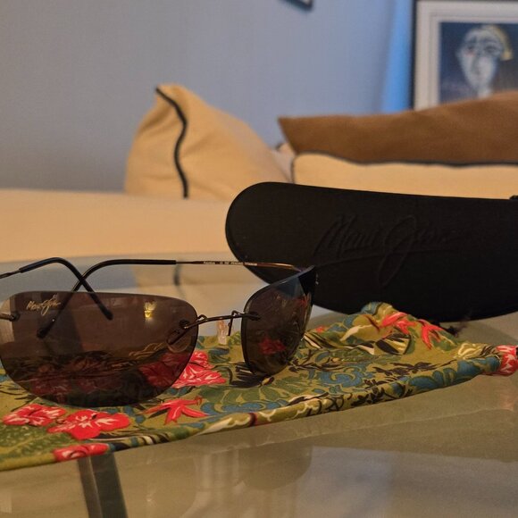 Like New Maui Jim Kapalua MJ 502 23 Titanium Flex Rimless Sport Frame Maui Rose - Picture 4 of 7